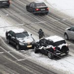 автомобильная авария в снегопад