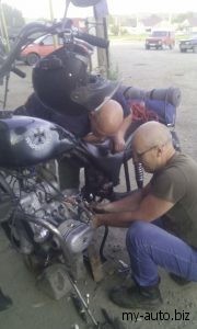 Ремонт мотоцикла в дороге